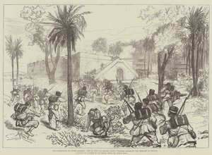 The Expedition to Upper Burmah, the 2nd and 11th Bengal Light Infantry storming the Redoubt of Minhla by Melton Prior